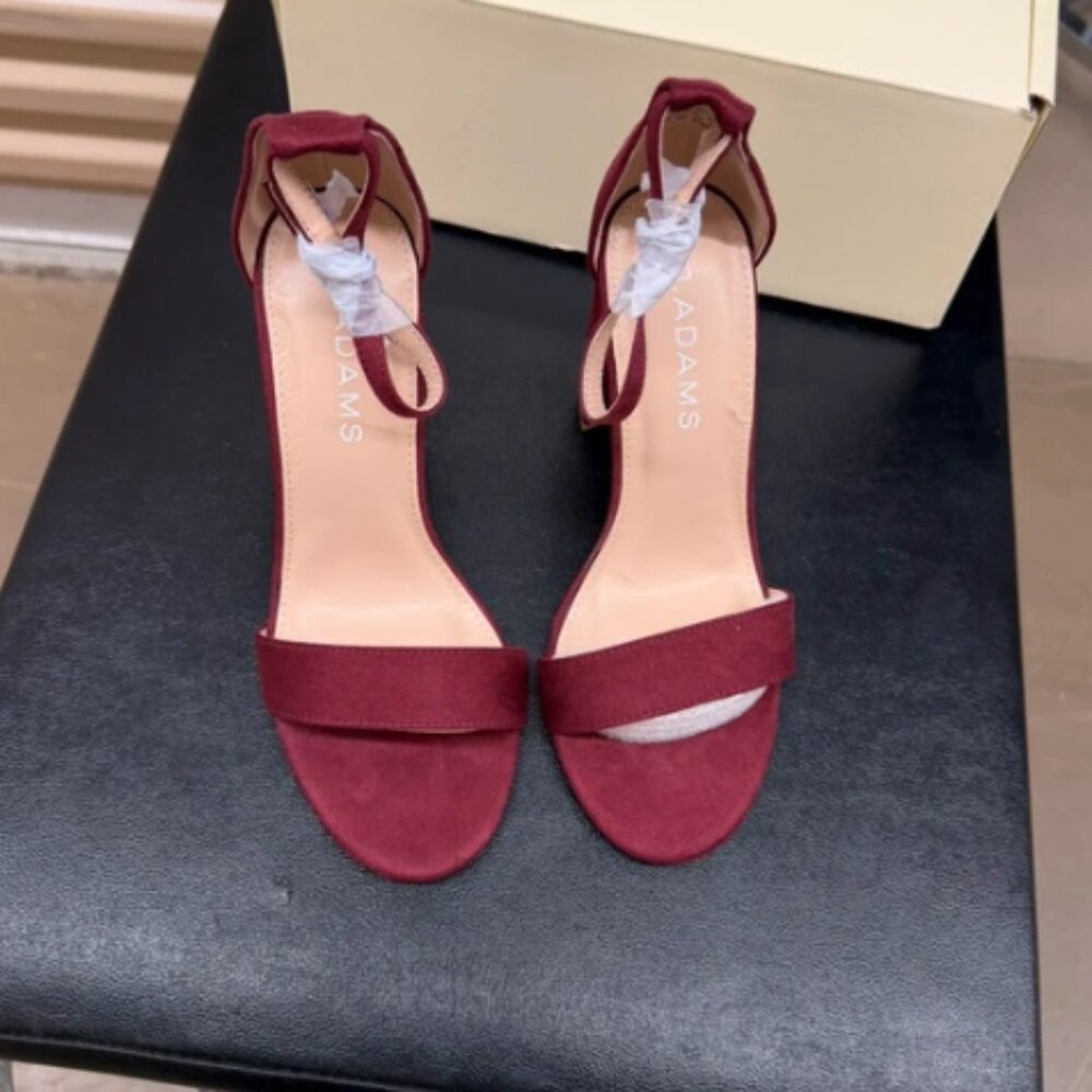 Adams Women's Deep Red Heeled Sandals